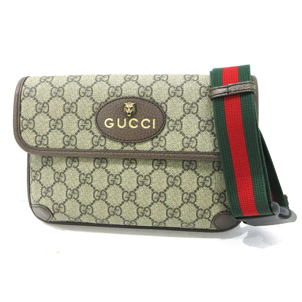 Gucci GG Supreme Sherry Neo Body Bag Waist Beige Cream